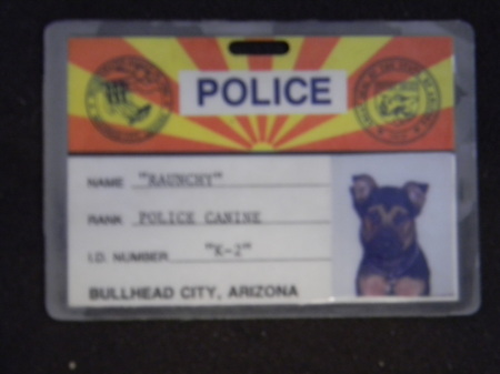 "Raunchy," My second Police Canine.