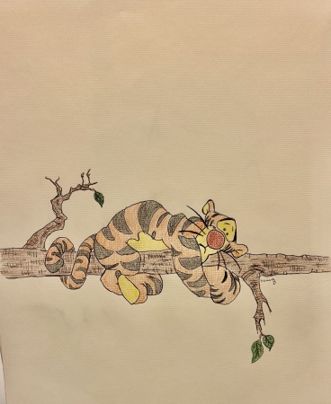 Mural of Tigger for Baby’s Room