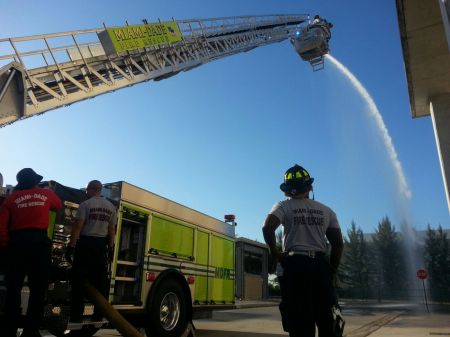 At work flowing water Miami Dade Fire Rescue 