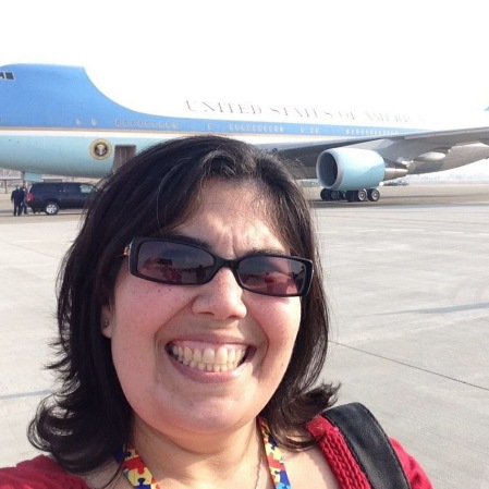 Selfie with Air Force One at work - 2014