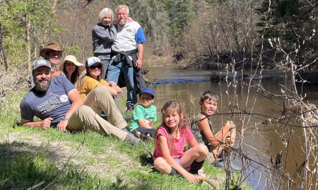 Our family at our creek