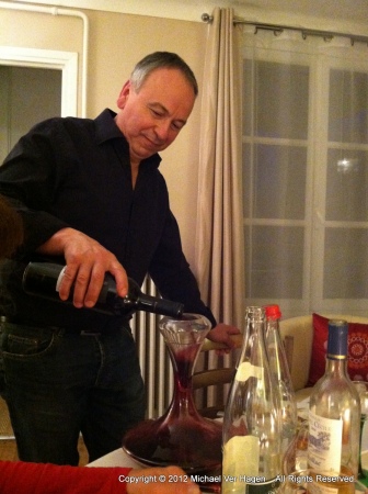 Serge doing the decanting