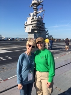 With Navy Captain daughter on USS Gerald Ford