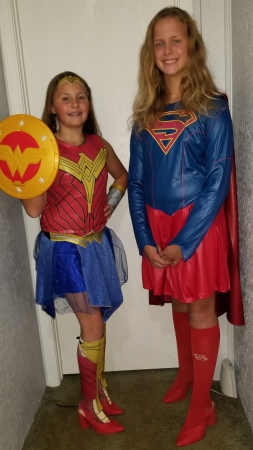 My twins WonderWoman & SuperGirl,12 yrs old