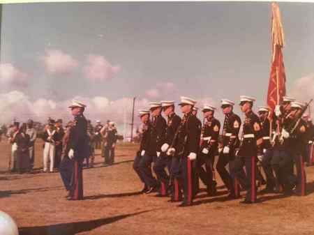 Guarding the Colors as a young Sergeant