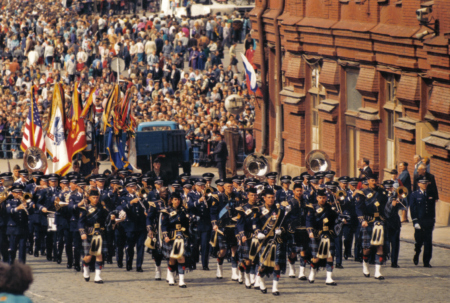 AFRES Band entering Red Square