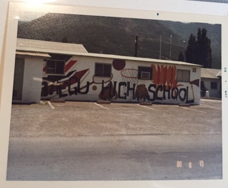 Taegu American High School signage (1980)