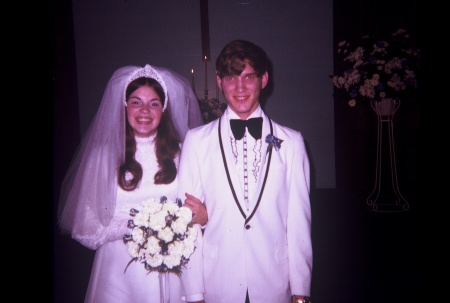 Mary and I wedding picture 1972