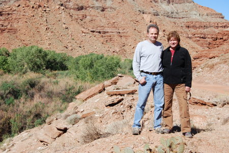 Sheryl with husband Kevin in Moab Utah