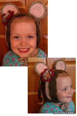 Handmade Wool Mouse Ear Hat 