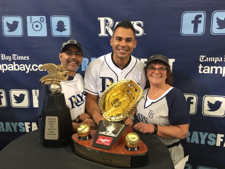Carlos Pena retired as a Tampa bay Ray