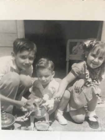 About 1956 cousin, myself and big sister