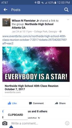 Wilson  N. Flemister,Jr.'s album, Northside High School 40th Reunion 10/7/2017