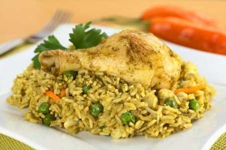 Arroz con Pollo.  Chicken and Rice.