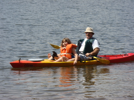 Phiper and I kayak training