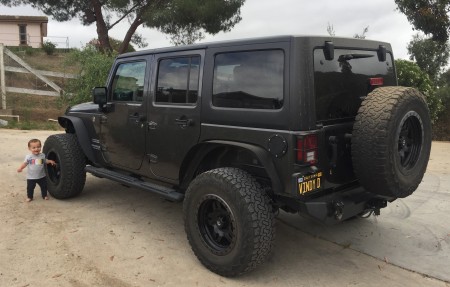 Weston Lee and Gramma's Jeep