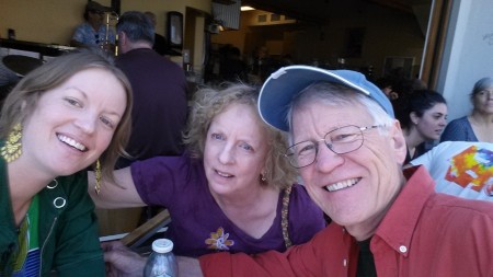 Daughter Cindi, wife Louise and me