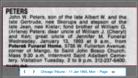 John W. Peters — Class of 1966
