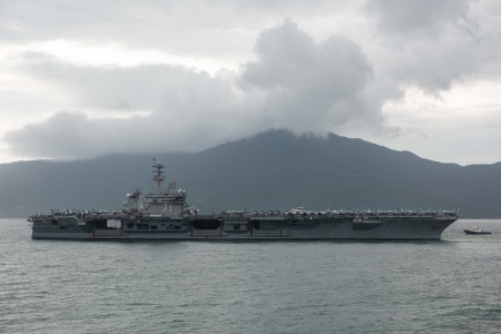 USS Teddy Roosevelt at anchor Da Nang