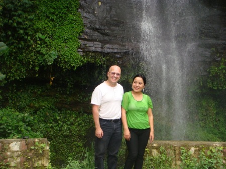 At Monsoon Falls in Mizoram, E.India
