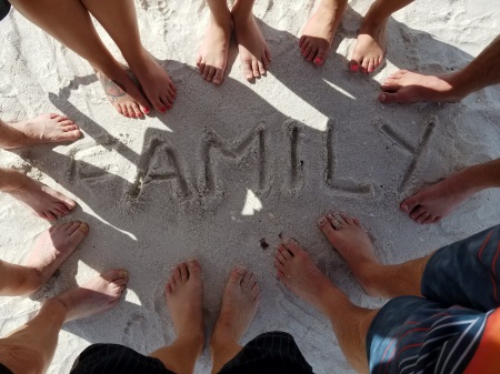 Family at the beach