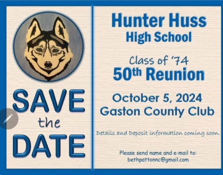 Hunter Huss High School Class of 74 50th Reunion