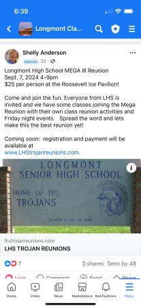 Longmont High School Reunion