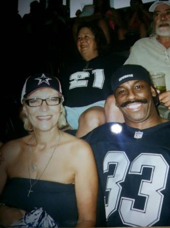 Debbie and I at the Cowboys game in 2013.