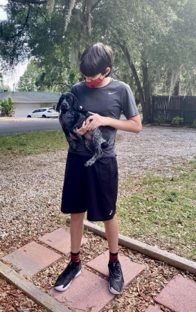 Thomas 1st puppy… Samantha a German Shorthair 