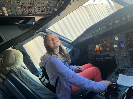 Hailey Visits the Pilot on the Trip to Disney