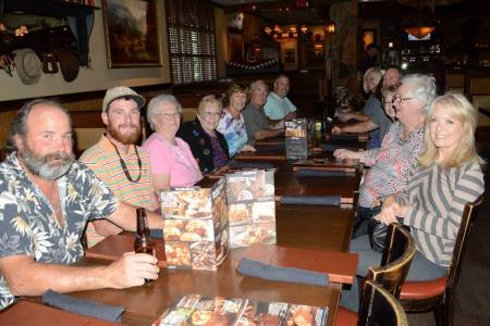 Joel's family at lunch on our last visit in September with Bernice