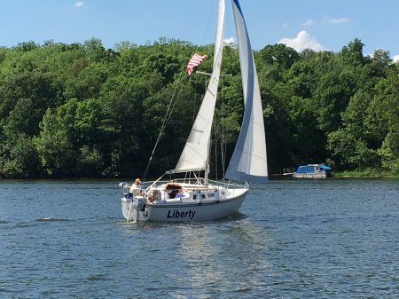 Sailing on Liberty at Rocky Fork Lake