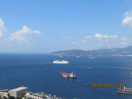 View from Gibraltar to Spain Sept. 2014
