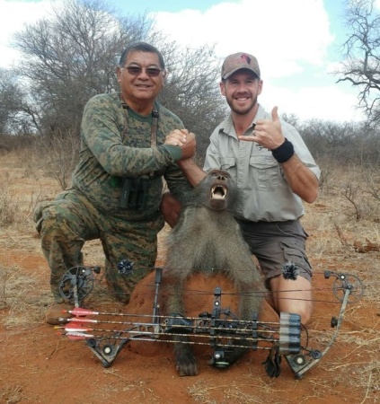 PH Ed and myself with Baboon