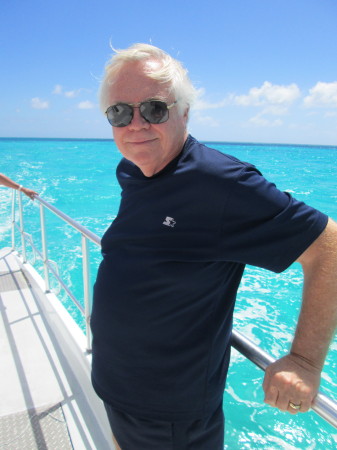 On a catamaran in the near Antigua