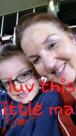 Grandson at Rangers baseball game