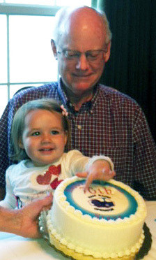 70th Birthday with Granddaughter