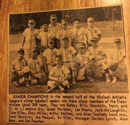 1959 Travel Baseball Team