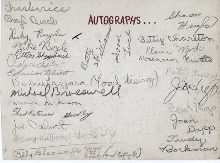 Buffalo Ave. Elem School - Mr Watkins 6th Grade Class - 1956 Signatures
