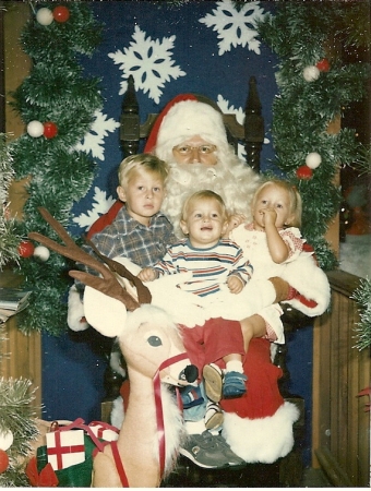 Three of my chlidren in early Christmas years