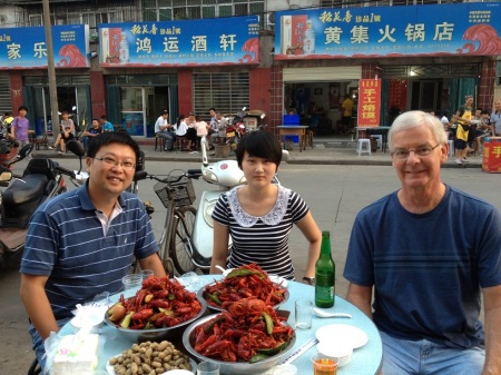 Crayfish dinner in China