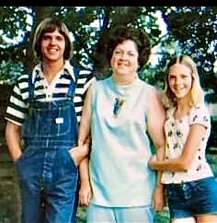 With my mother and my sister, summer ‘76