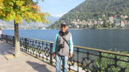 On the shore of Lake Cuomo Oct 2019