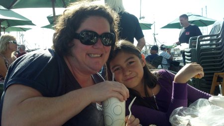 Wife and daughter at lunch