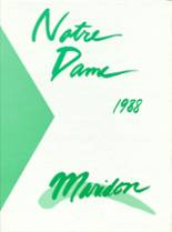 Notre Dame Boys High School 1988 yearbook cover photo