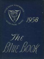 Hyde Park High School 1958 yearbook cover photo
