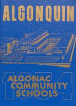 Algonac High School 1954 yearbook cover photo