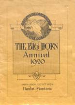 Hardin High School 1920 yearbook cover photo