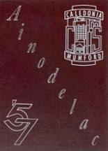 Caledonia-Mumford Central High School 1957 yearbook cover photo