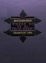 Boulder High School 1994 yearbook cover photo